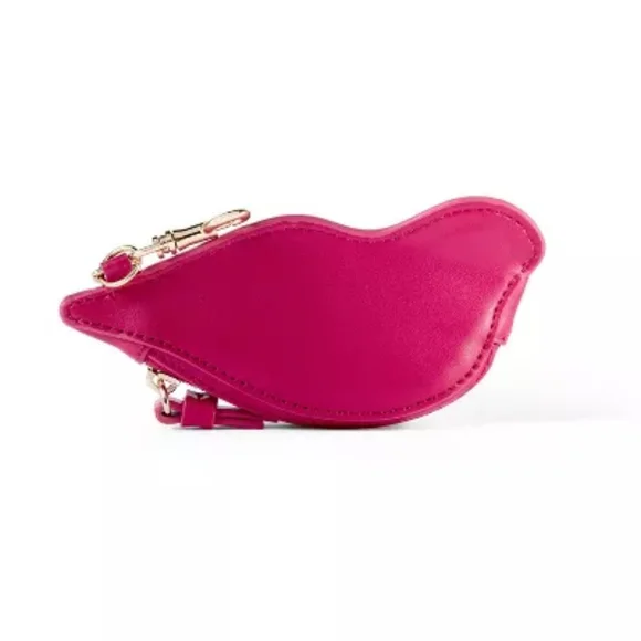 Diane von Furstenberg Pink Lip Shaped Coin Purse/Pouch - Picture 4 of 14